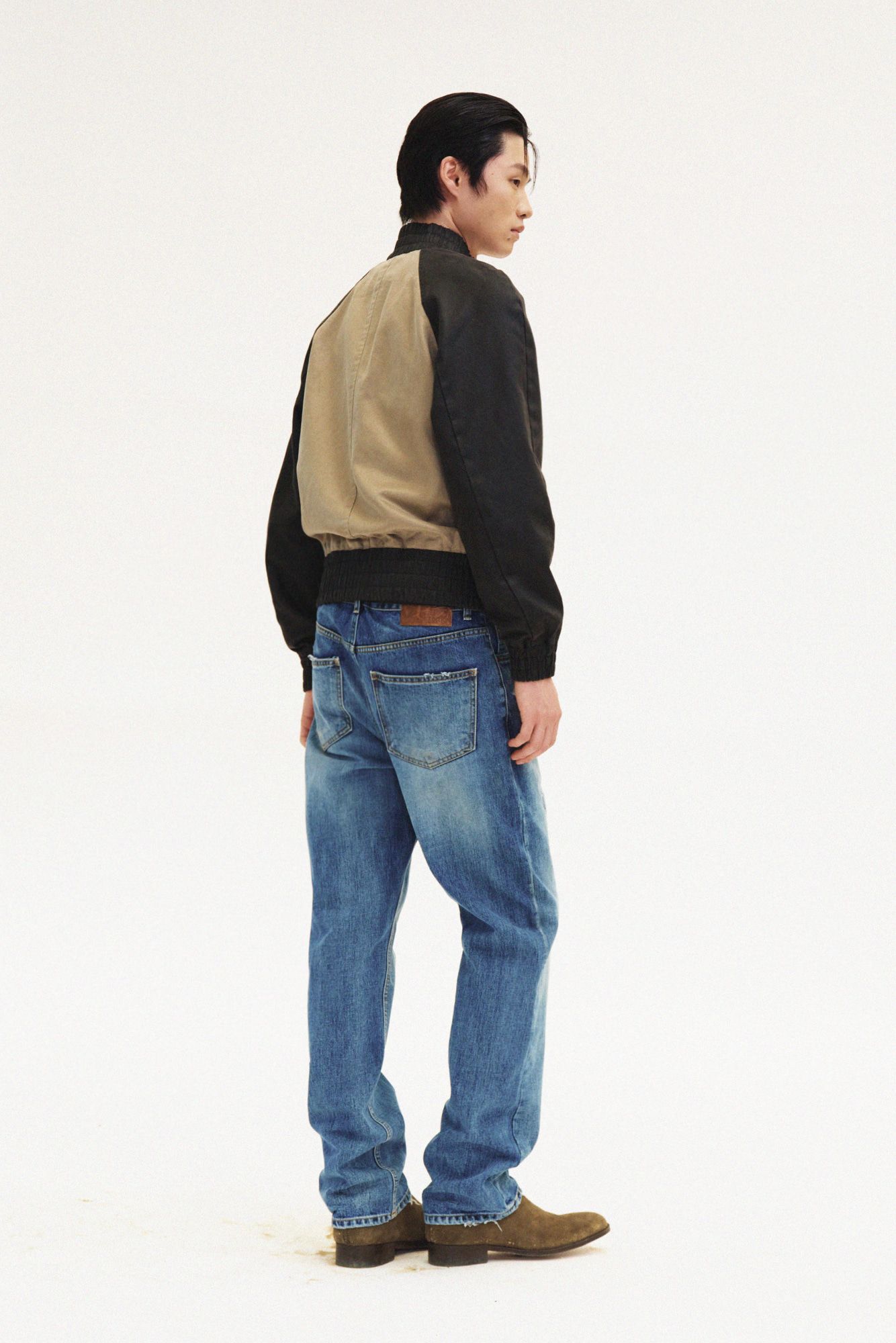 [SURFACE EDITION] CONTRAST ZIP UP JACKET BEIGE