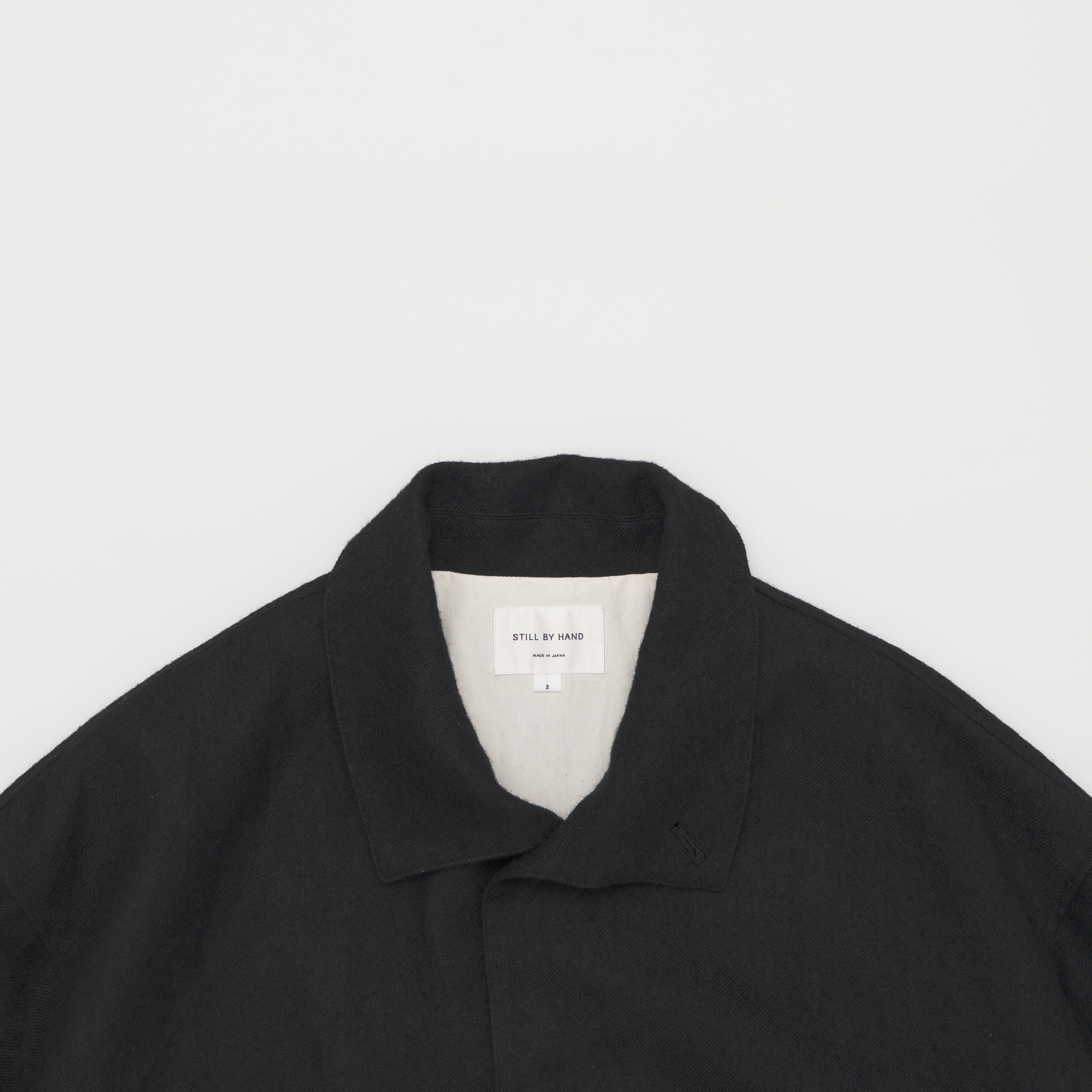 [STILL BY HAND] CO01263OS- Linen mixed wool coat BLACK 사이즈없음