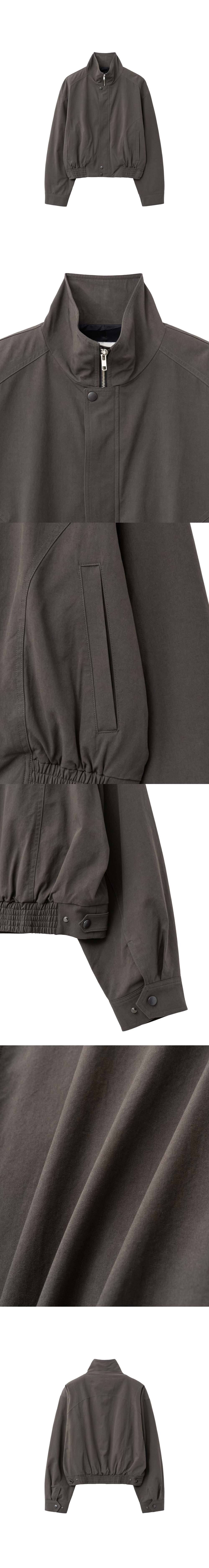 [HALEINE] OVERSIZED 3D HIGH NECK JACKET GREY (XJ301)