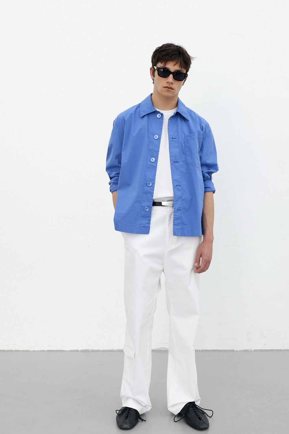 [ANYTIME LOREAK] AIRY WASHED SHIRT - BLUE