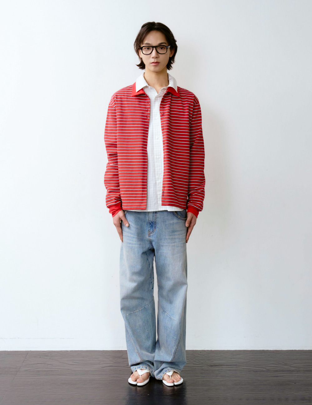 [GEN:RE] Any Way Pique Shirt Red