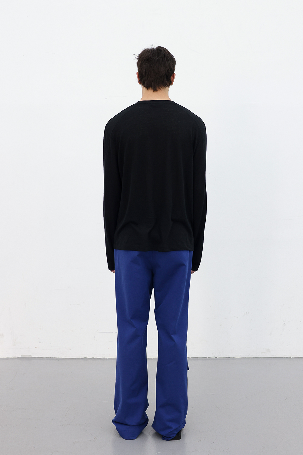[ANYTIME LOREAK] CAMELLIA LAYERED TEE - KHAKI/BLACK