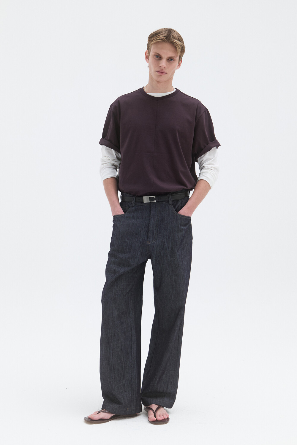 [WINDER] CF COTTON T-SHIRTS - DARK PLUM