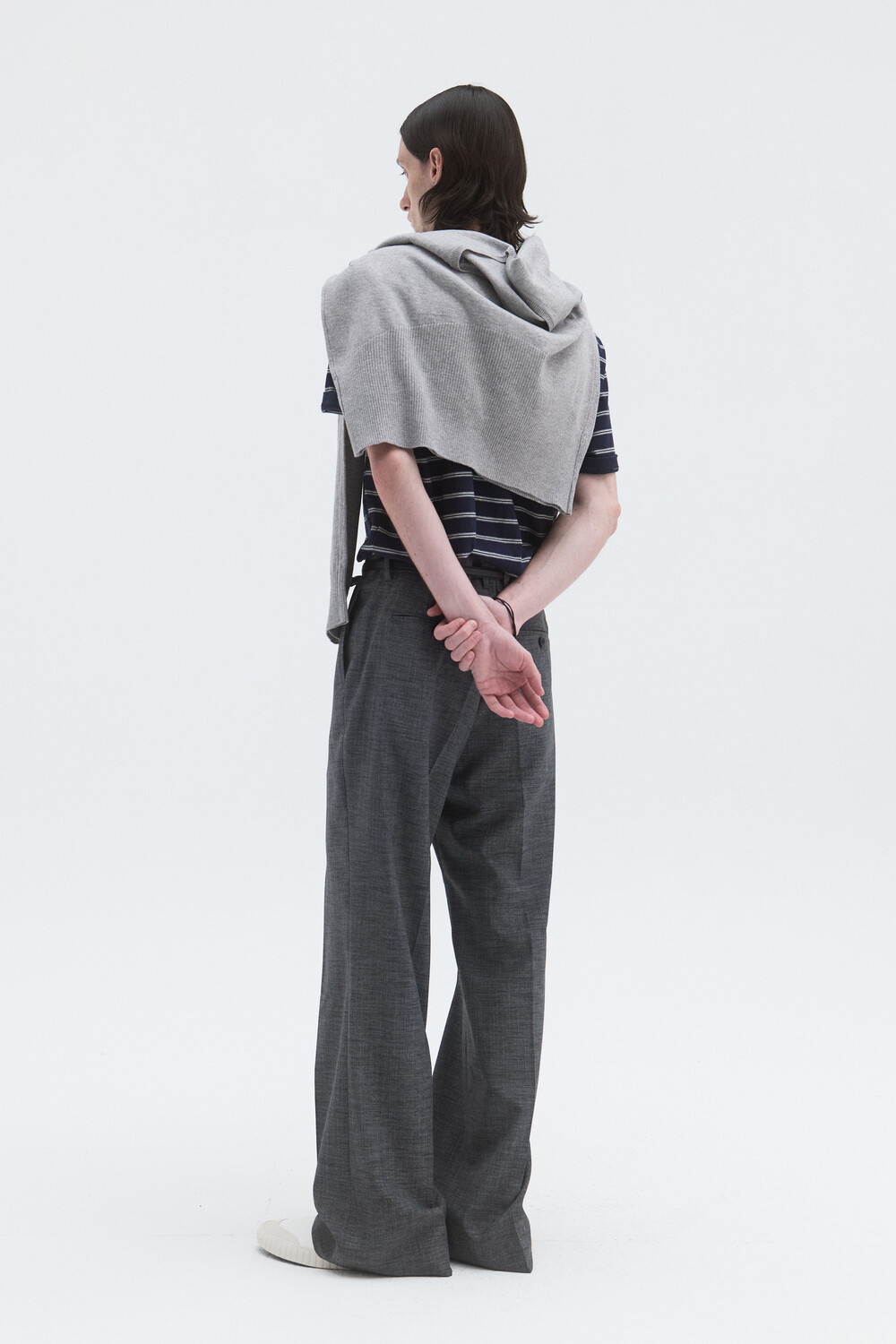 [WINDER] STRIPED COTTON TOP - NAVY