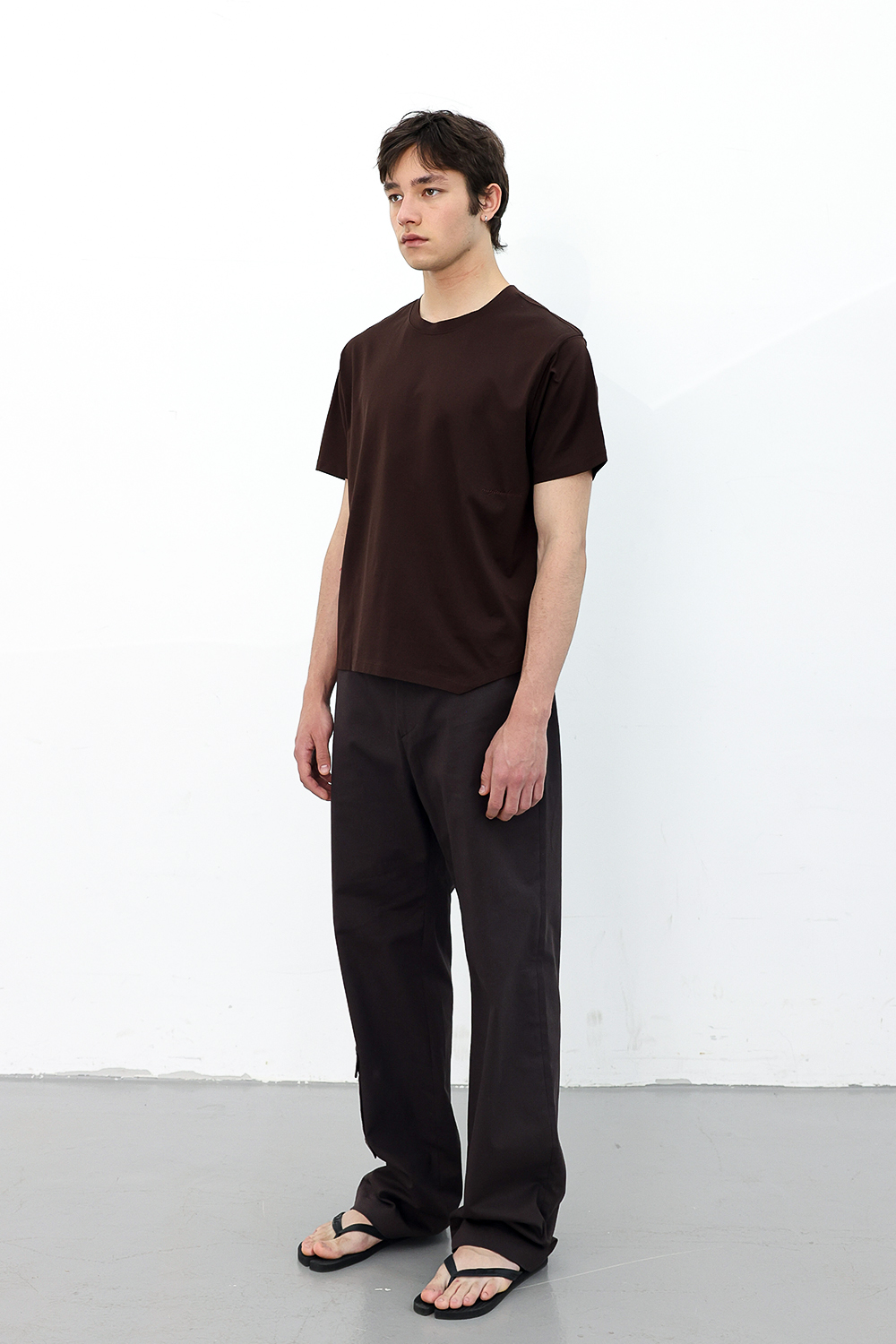 [ANYTIME LOREAK] POPPY WIDE COTTON PANTS - BROWN