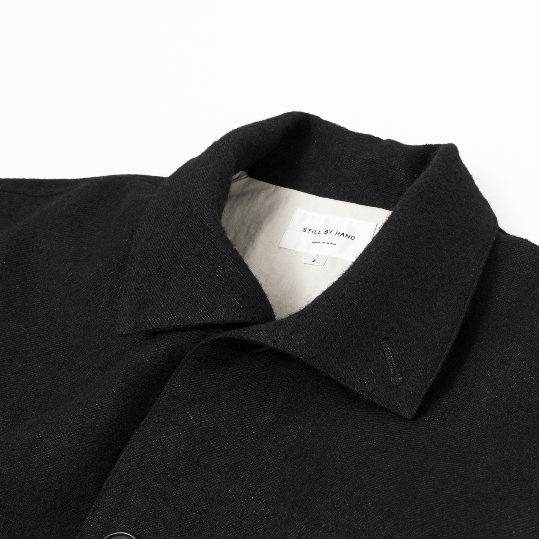 [STILL BY HAND] CO01263OS- Linen mixed wool coat BLACK 사이즈없음