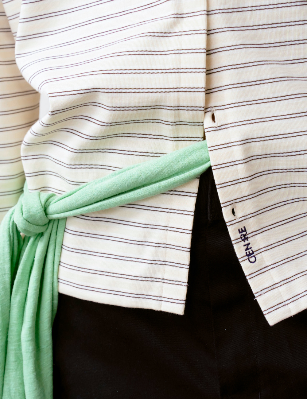 [GEN:RE] Any Way Pique Shirt Cream