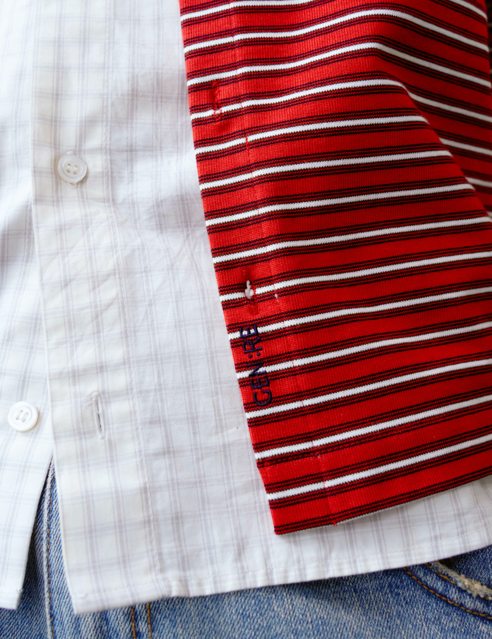 [GEN:RE] Any Way Pique Shirt Red