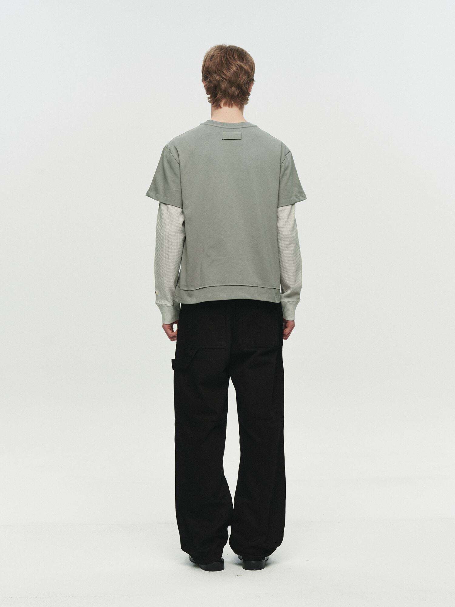 [HEUTE] CORE LAYER WAFFLE TEE (LIGHT KHAKI)
