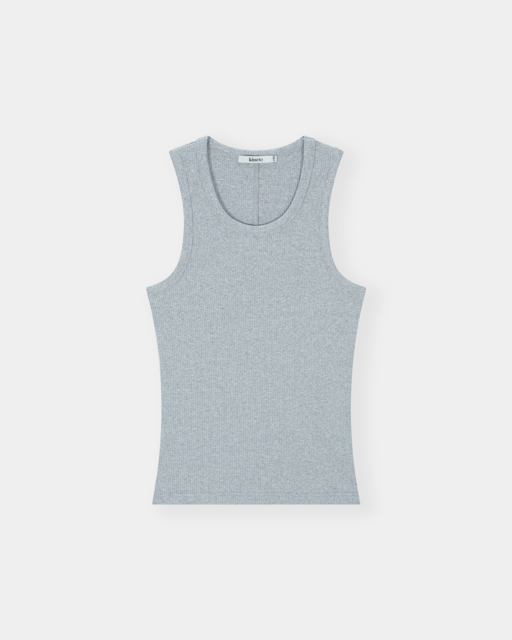 [kineto] Sleek Ribbed Sleeveless Top_Melange Grey