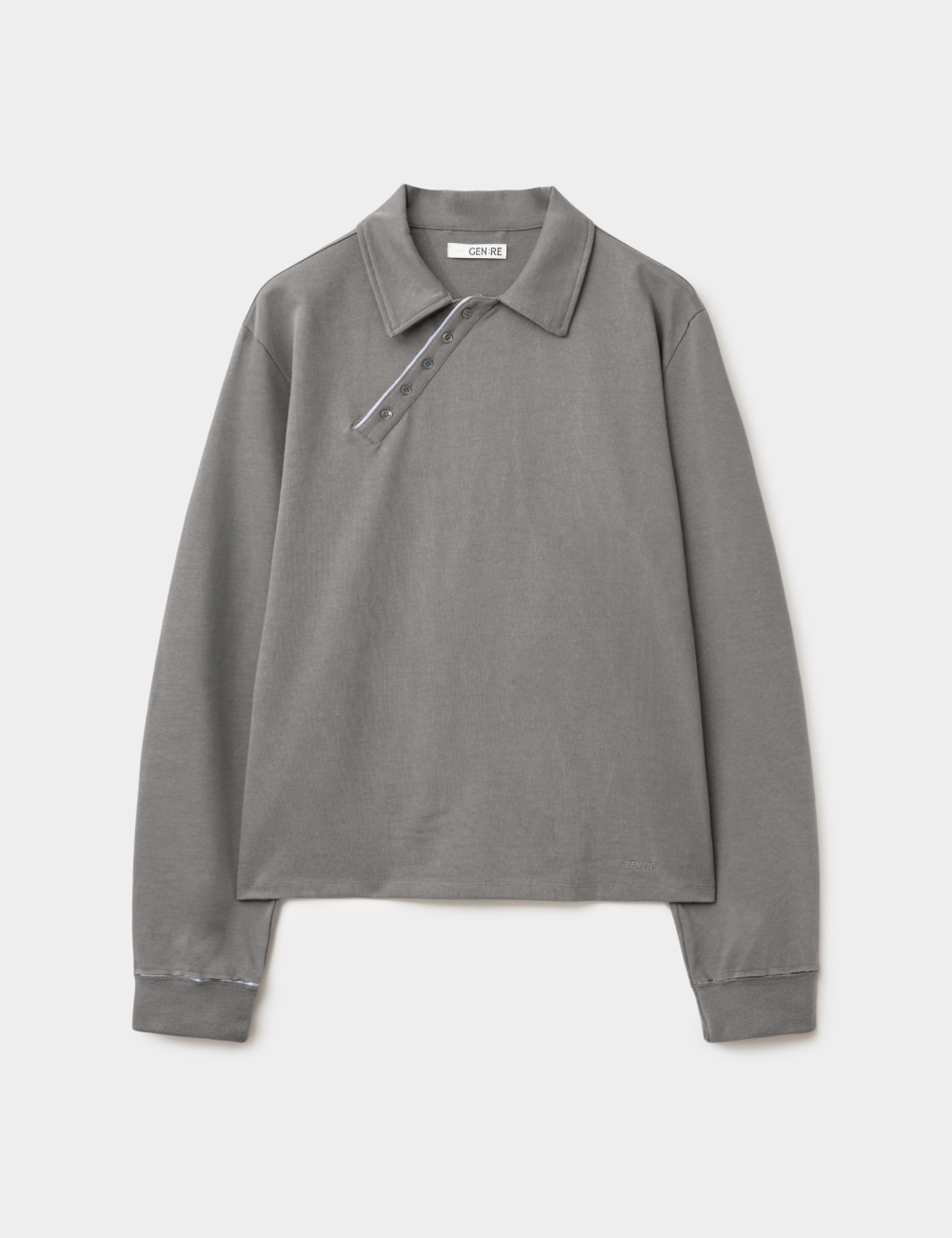 [GEN:RE] Pivot Tape Polo Shirt Navy Grey