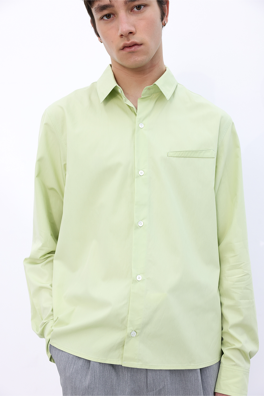 [ANYTIME LOREAK] FREESIA BLOOM SHIRT - LIME