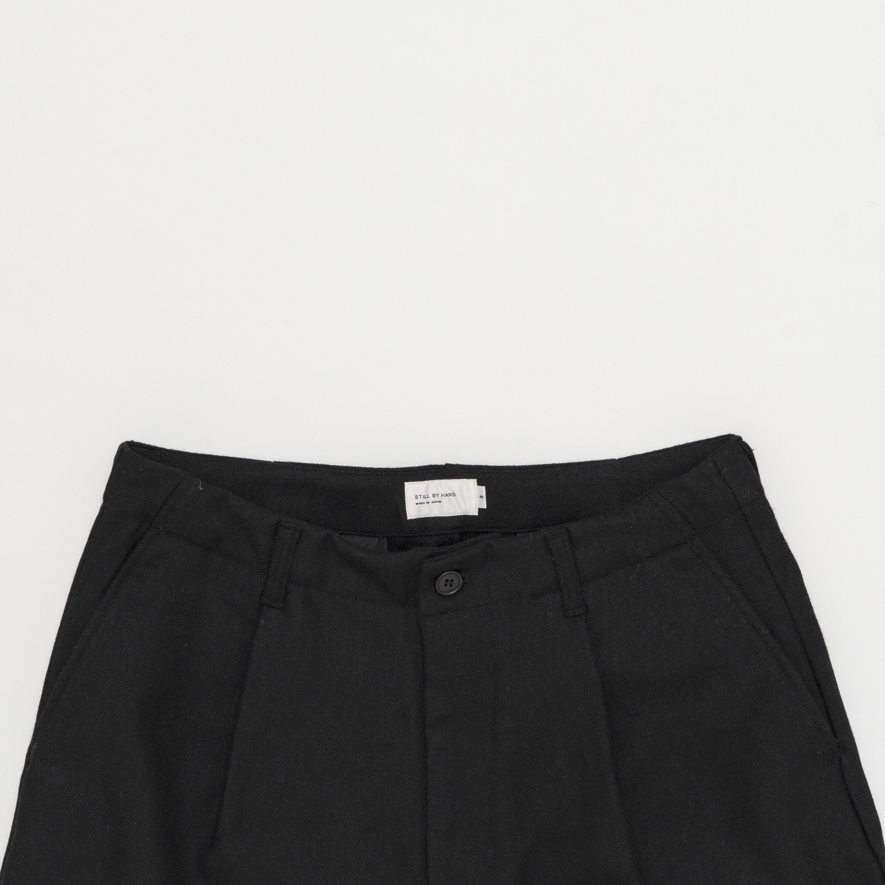 [STILL BY HAND] PT08263OS- W/N wide pants BLACK