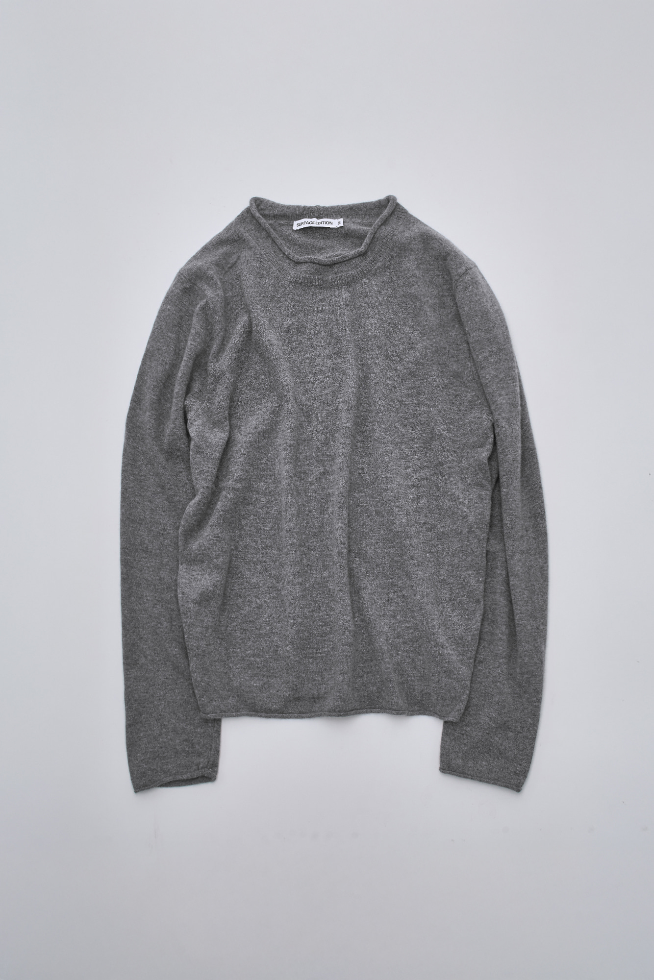 [SURFACE EDITION] RAW EDGE KNIT PULLOVER GRAY