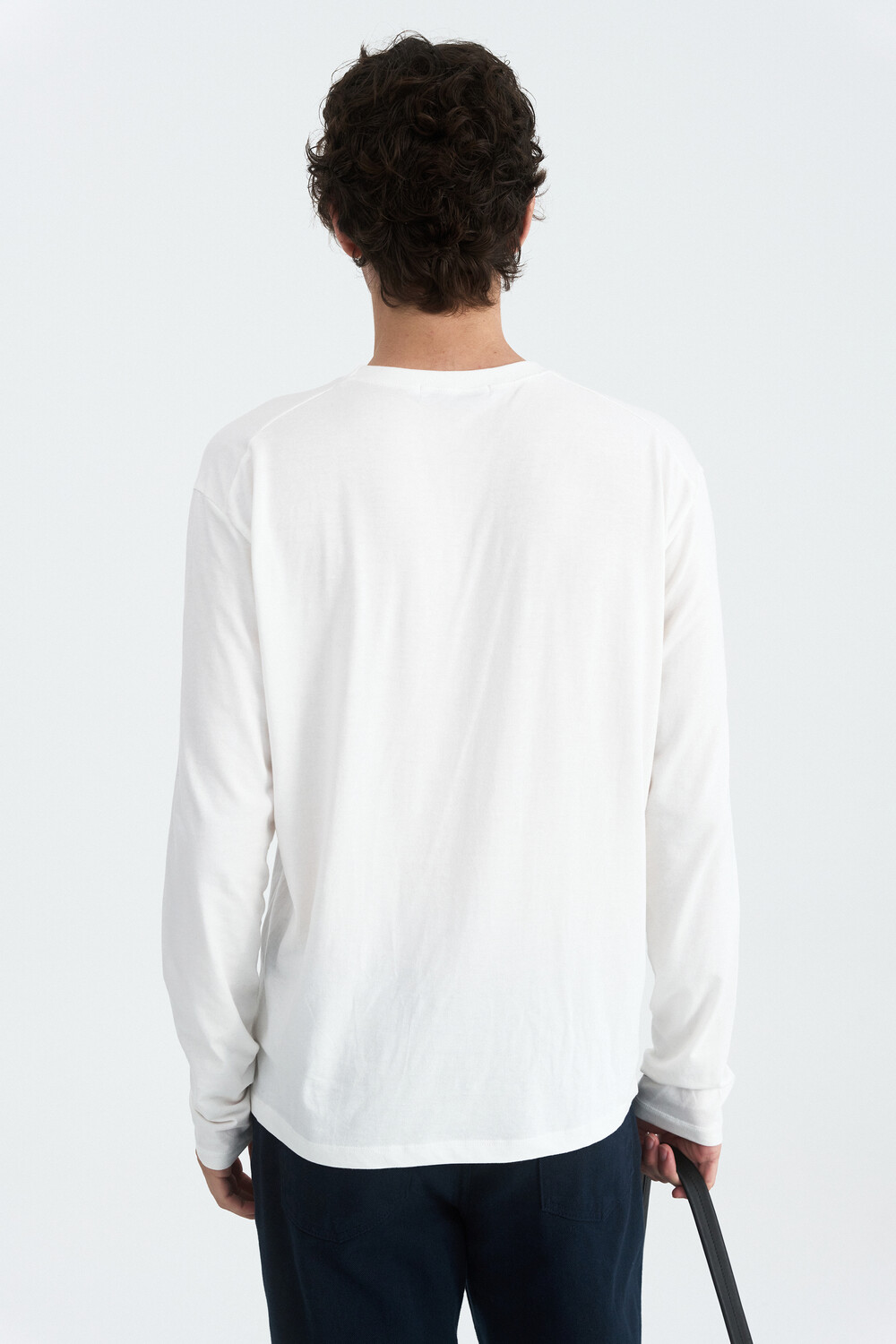 [WINDER] MODAL BLEND JERSEY TOP - OFF WHITE