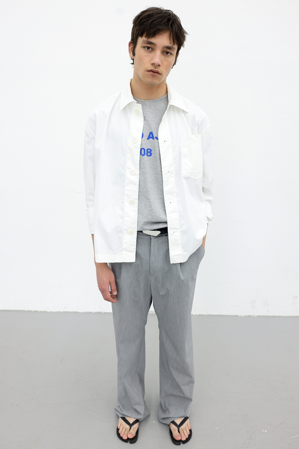 [ANYTIME LOREAK] AIRY WASHED SHIRT -WHITE