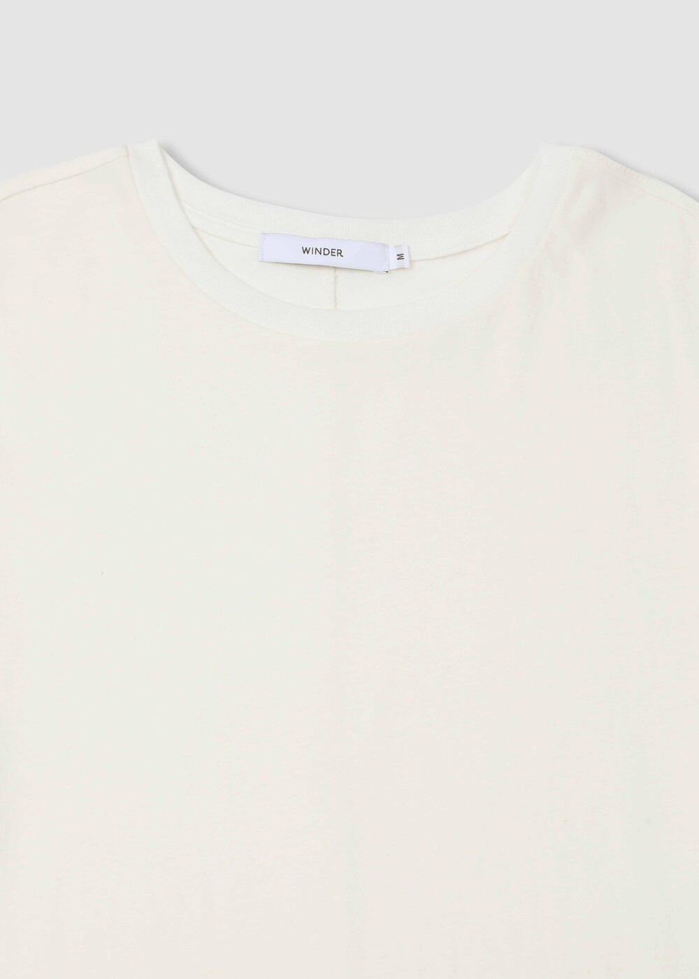 [WINDER] LINEN BLENDED T-SHIRTS - NATURAL WHITE