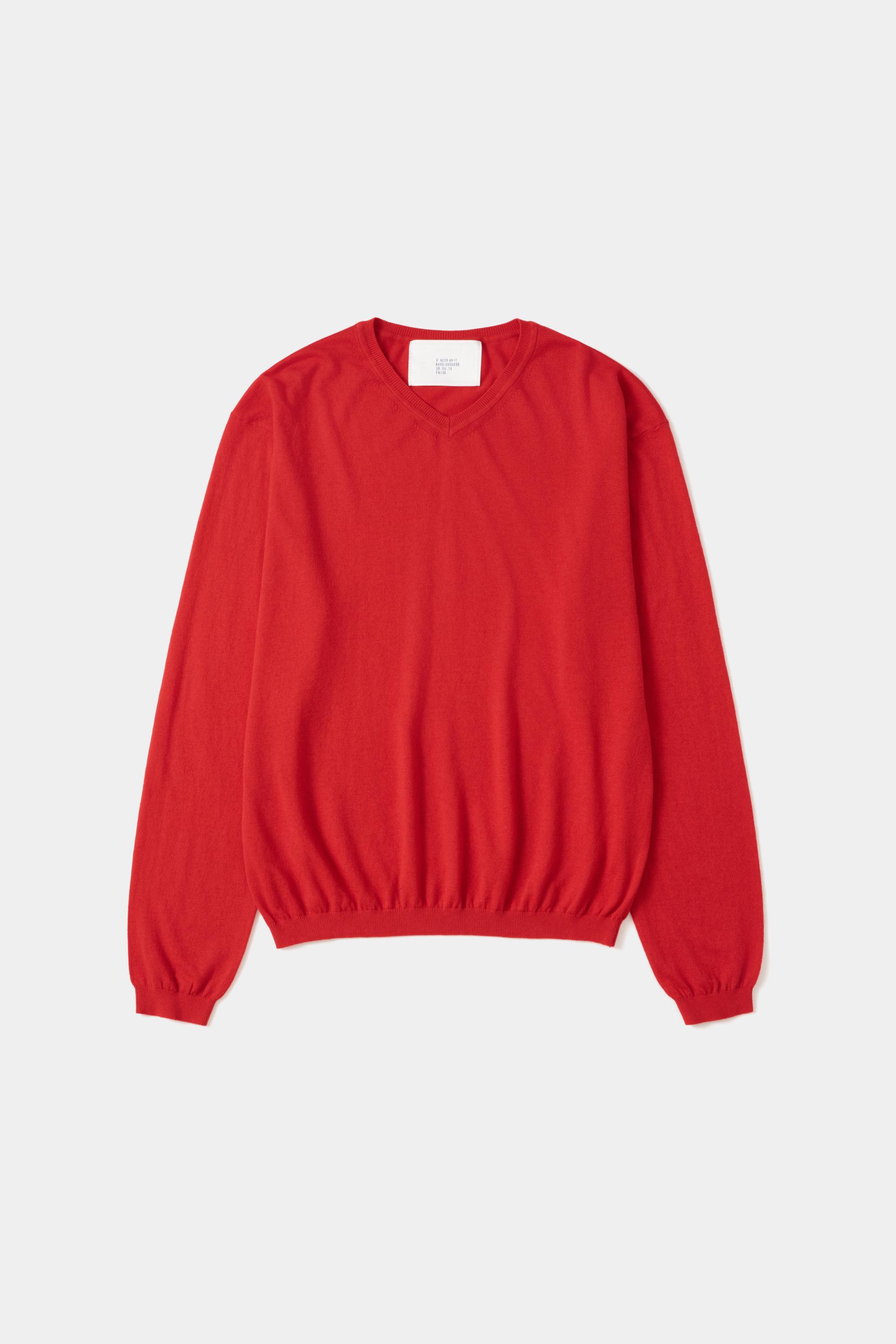 [KANGJUNGSEOK] V NECK KNIT RED