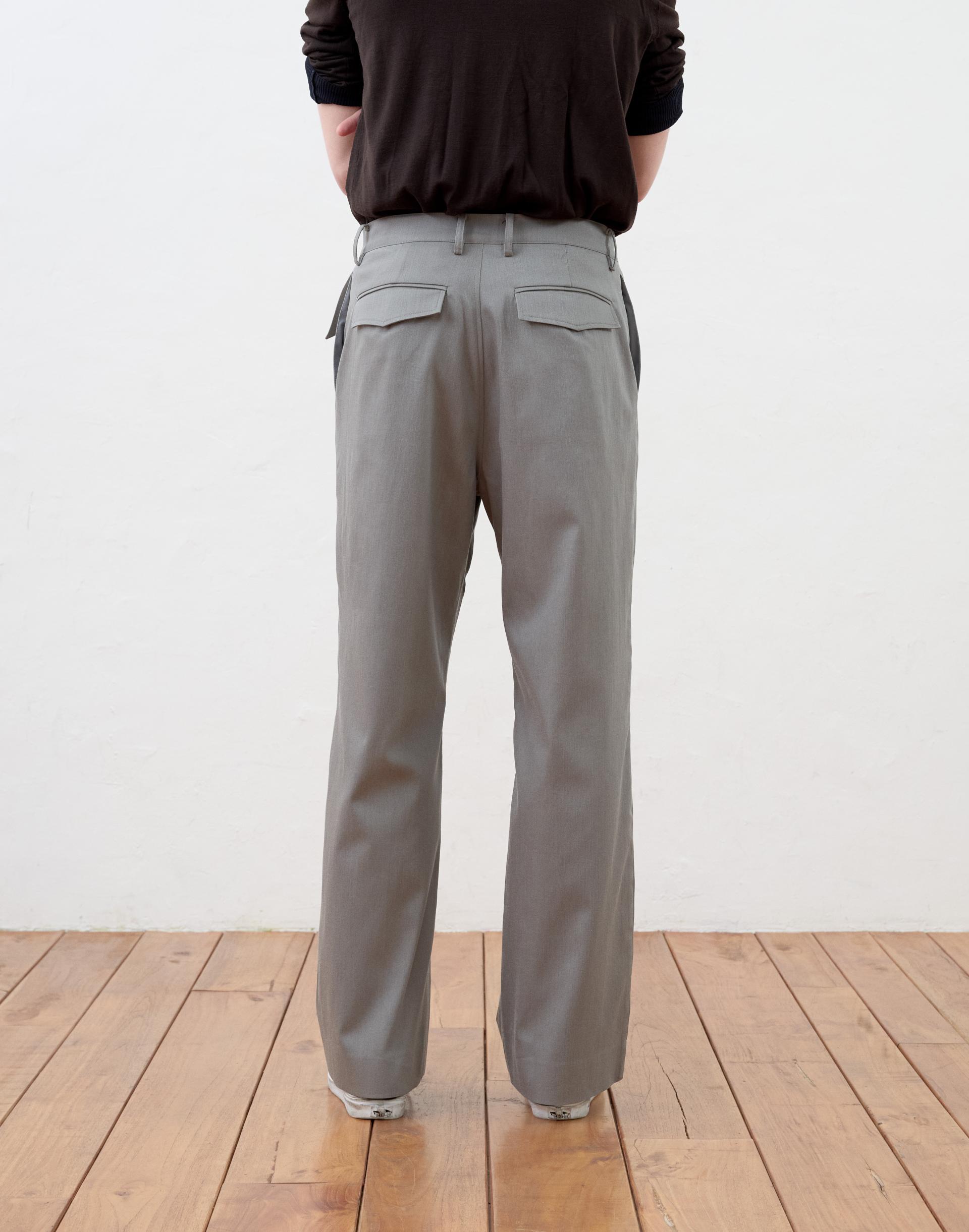 [MOOMYUNG] BOYISH TAILORED TROUSERS (GREY)
