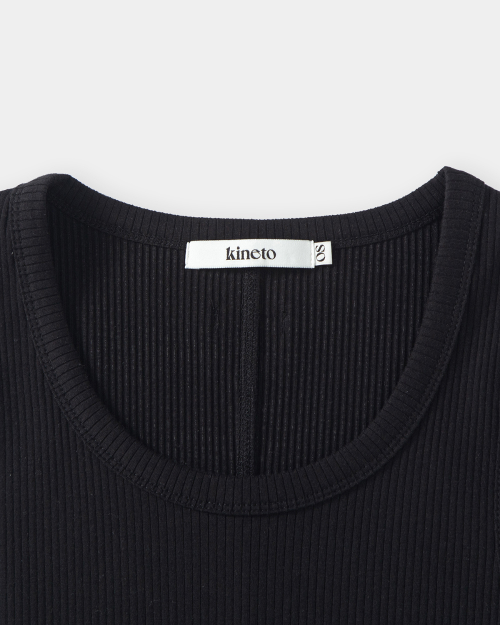 [kineto] Sleek Ribbed Sleeveless Top_Black