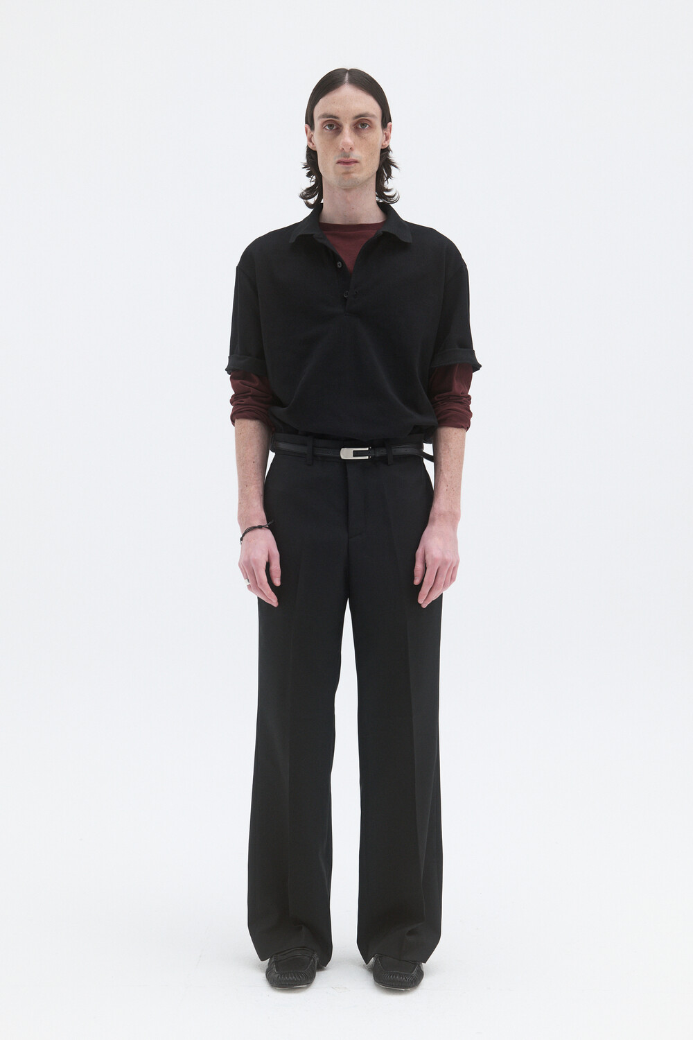 [WINDER] CLASSIC PIQUE TOP - BLACK