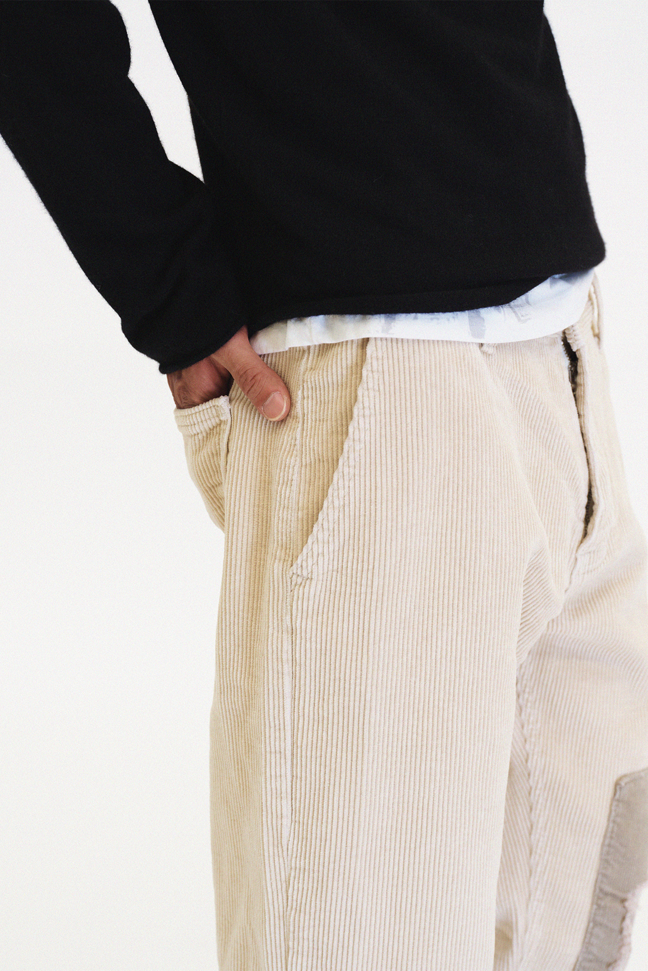 [SURFACE EDITION] RAW EDGE KNIT PULLOVER BLACK