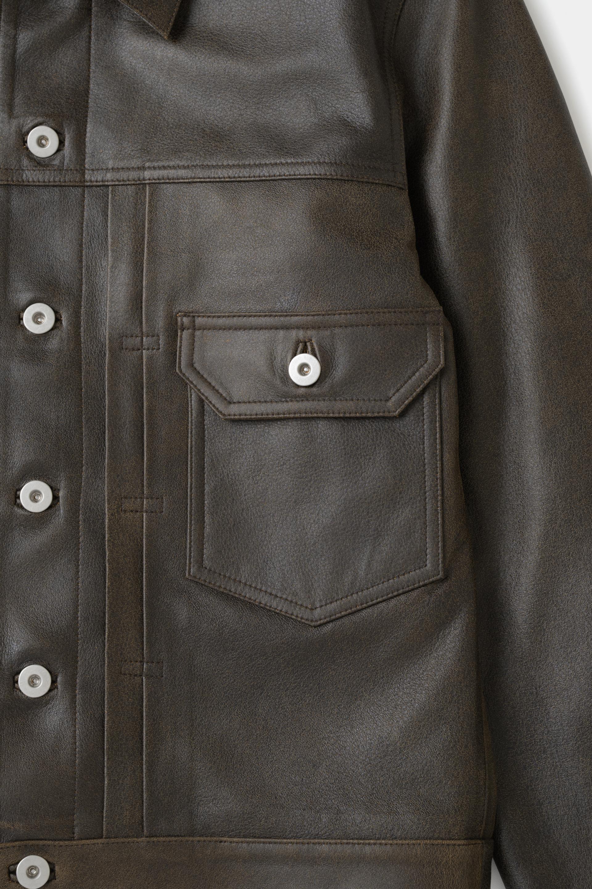 [KANG JUNG SEOK] LEATHER TRUCKER JACKET [103MONSIEUR EXCLUSIVE]
