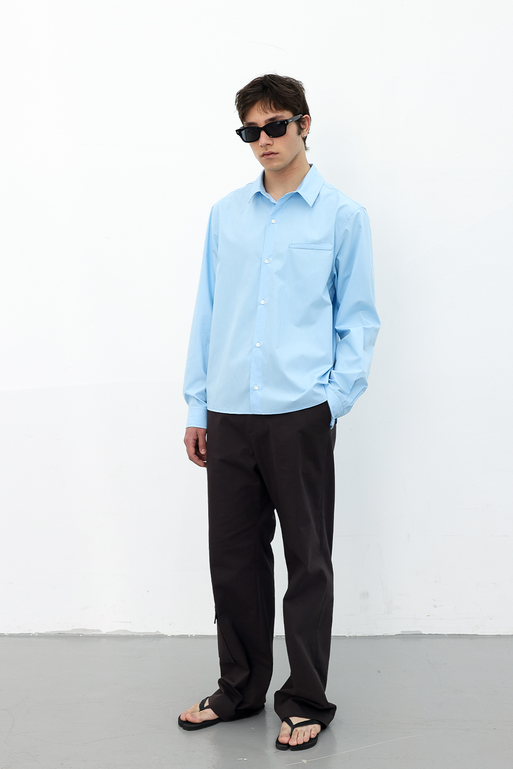 [ANYTIME LOREAK] FREESIA BLOOM SHIRT - SKY BLUE
