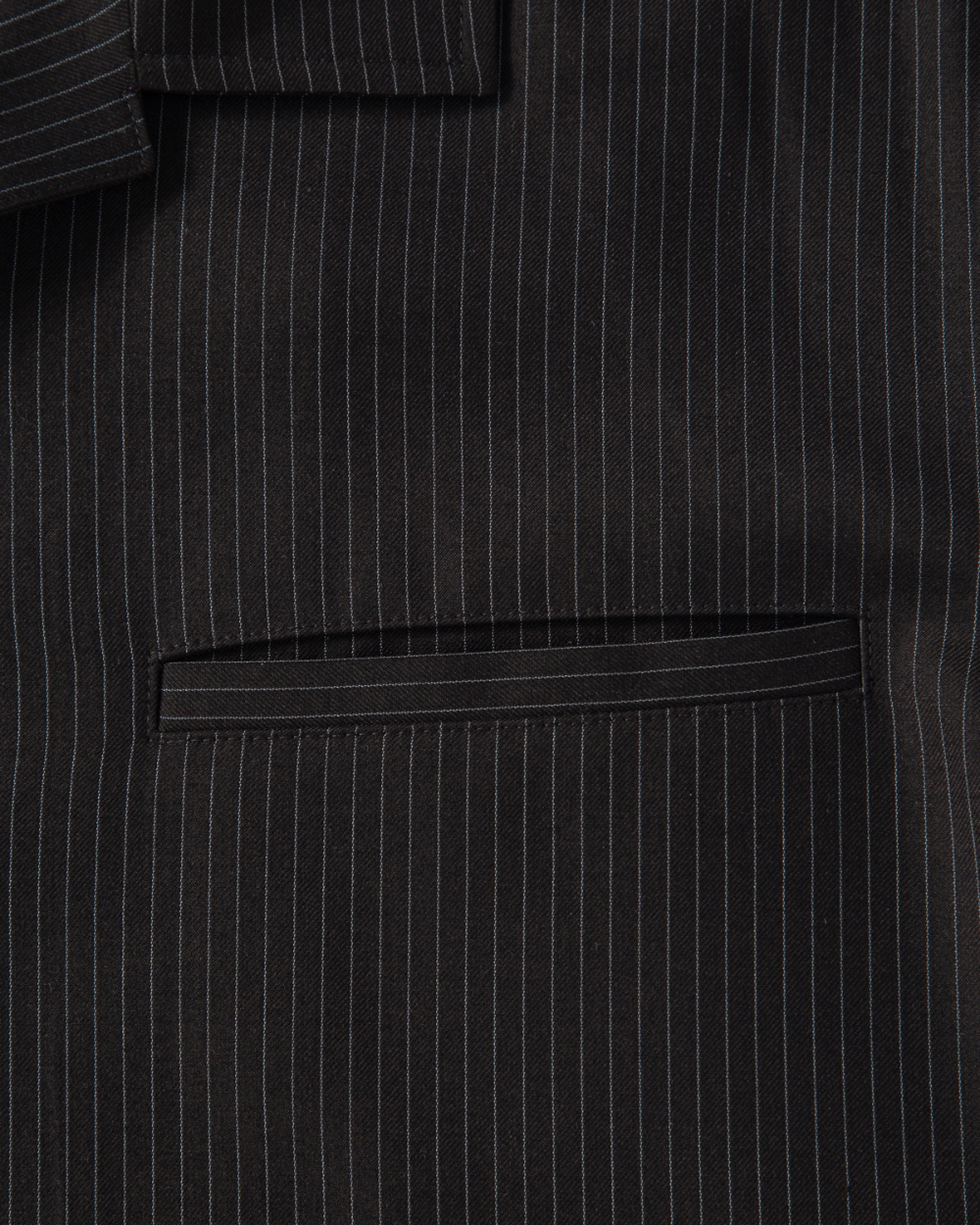 [kineto] Refined Wool Stripe Shirt_Dark Brown