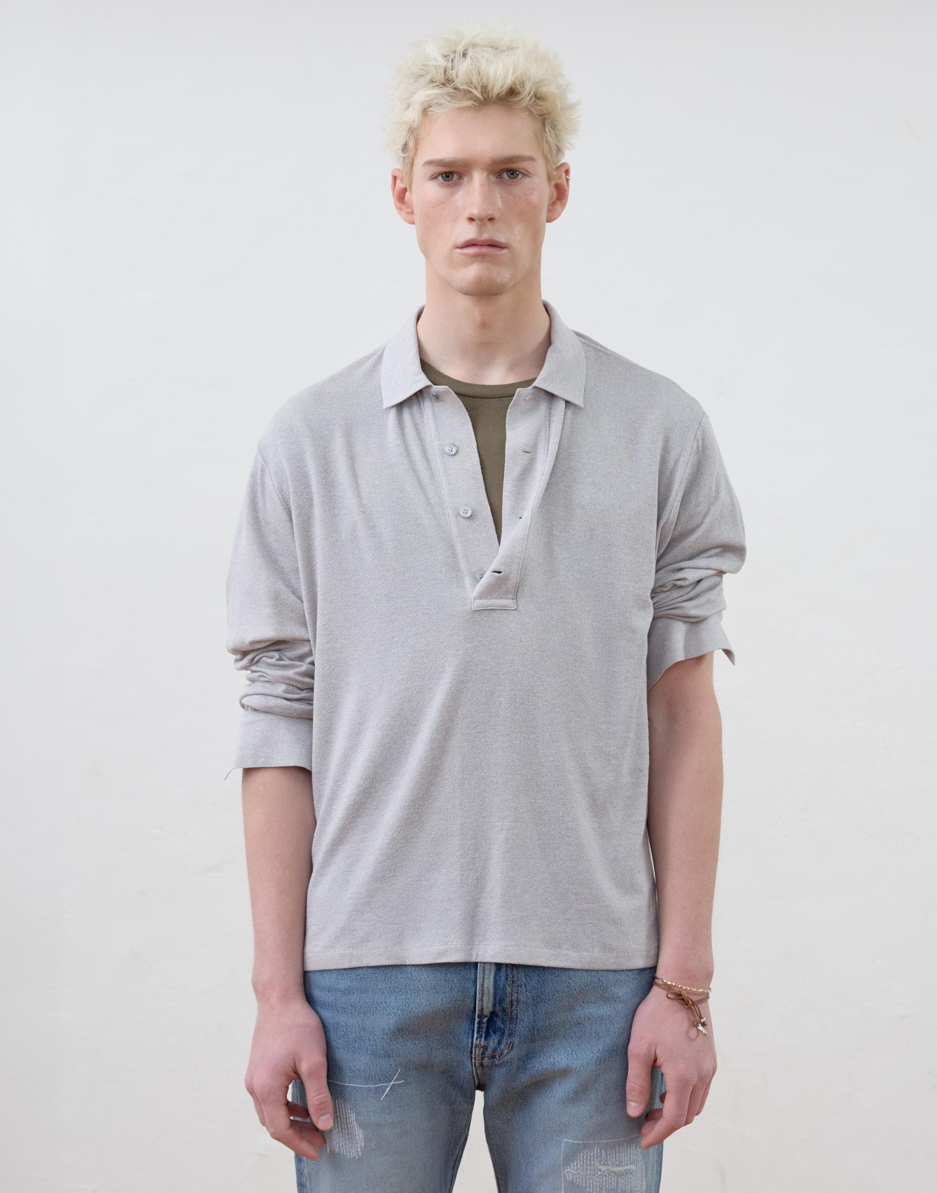 [MOOMYUNG ] LIGHT GAUGE SUMMER WOOL KNIT (LIGHT GREY)