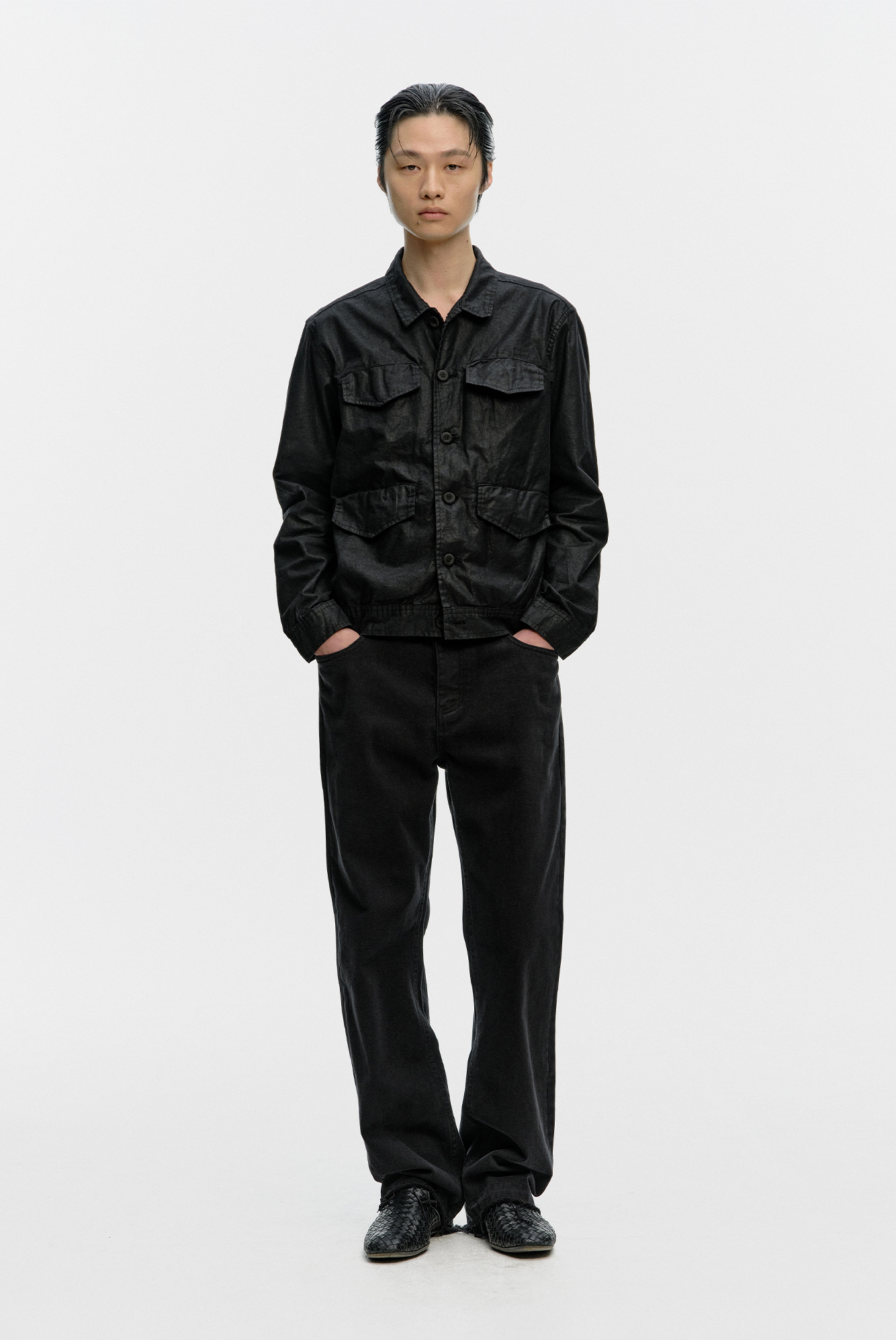 [SURFACE EDITION] FLANNEL 4-POCKET JACKET BLACK