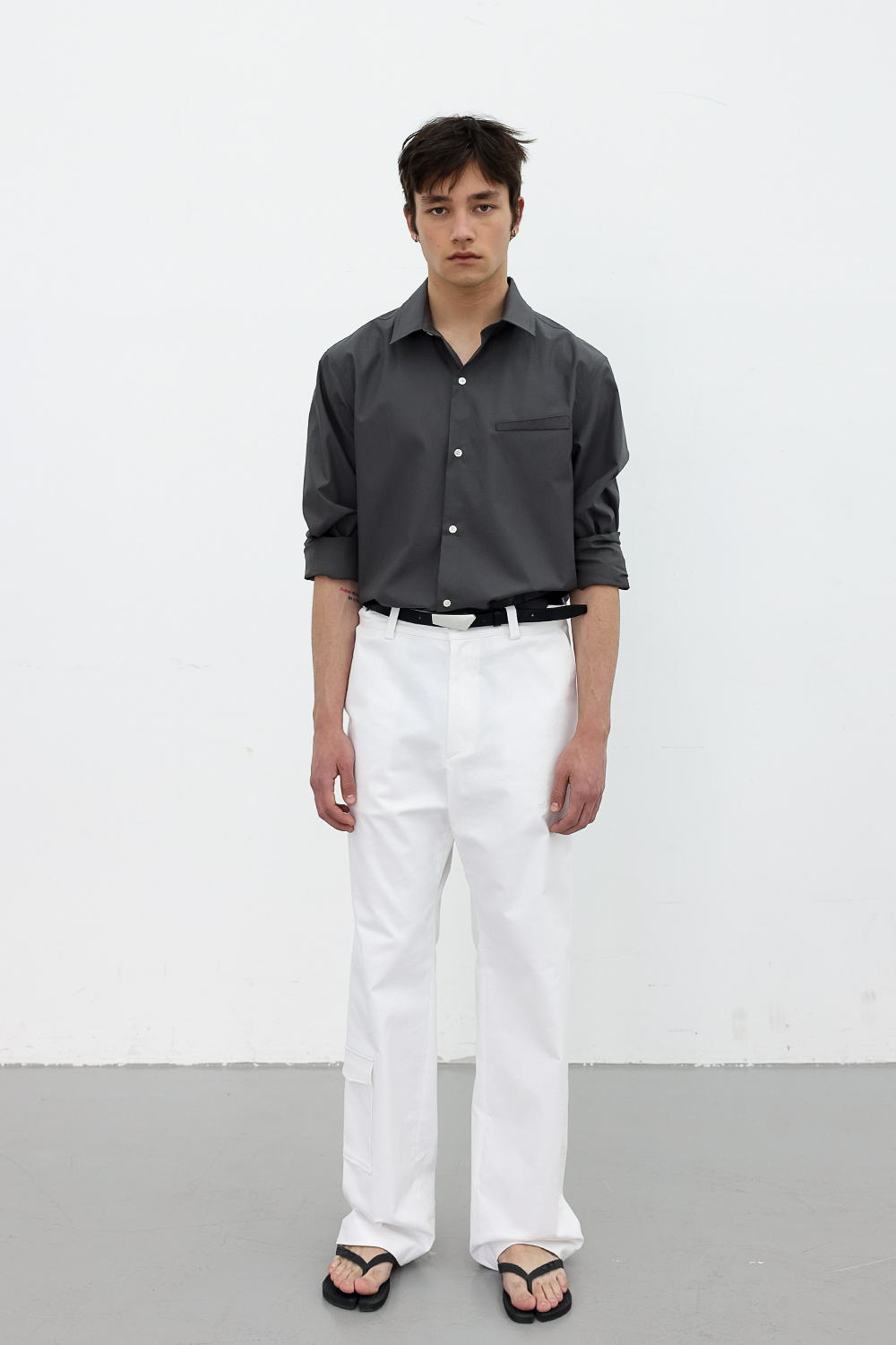 [ANYTIME LOREAK] FREESIA BLOOM SHIRT - CHARCOAL