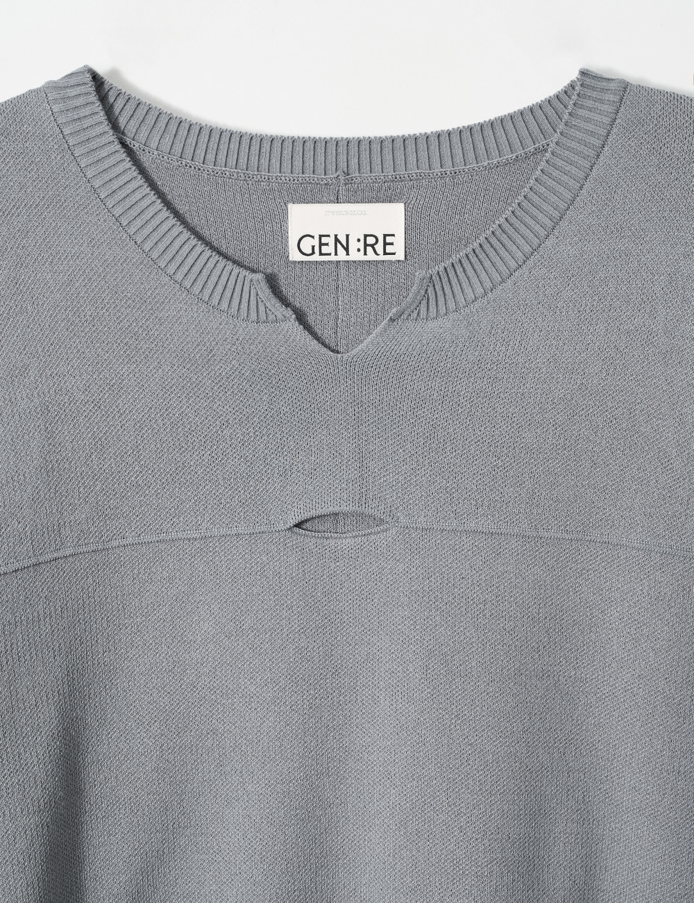 [GEN:RE] Your Way Slit Half Knit Gray