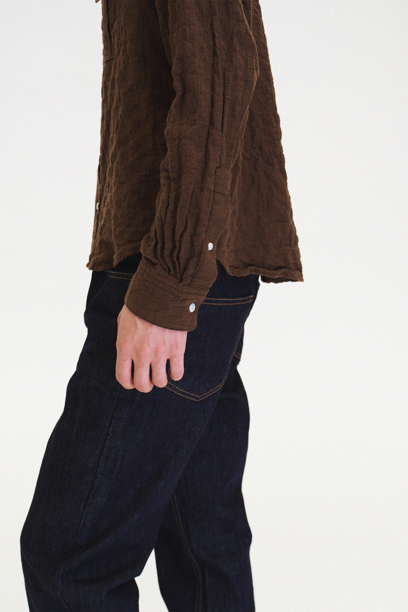 [SURFACE EDITION] BRUSHED WORK SHIRTS BROWN