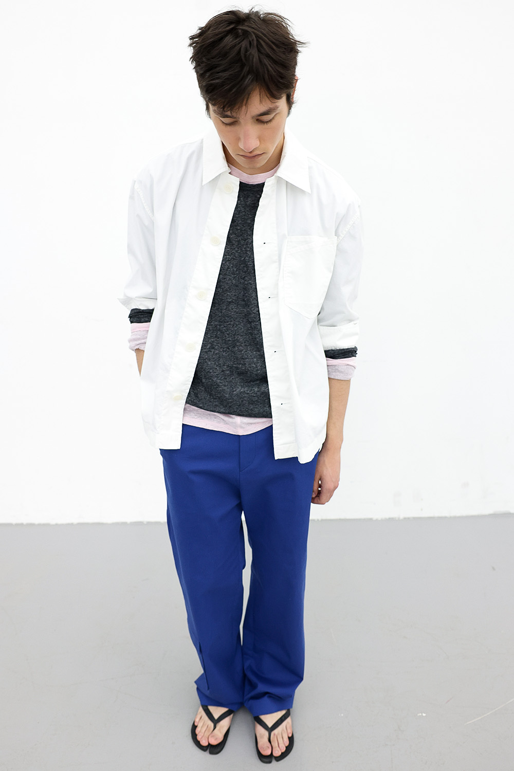 [ANYTIME LOREAK] AIRY WASHED SHIRT -WHITE
