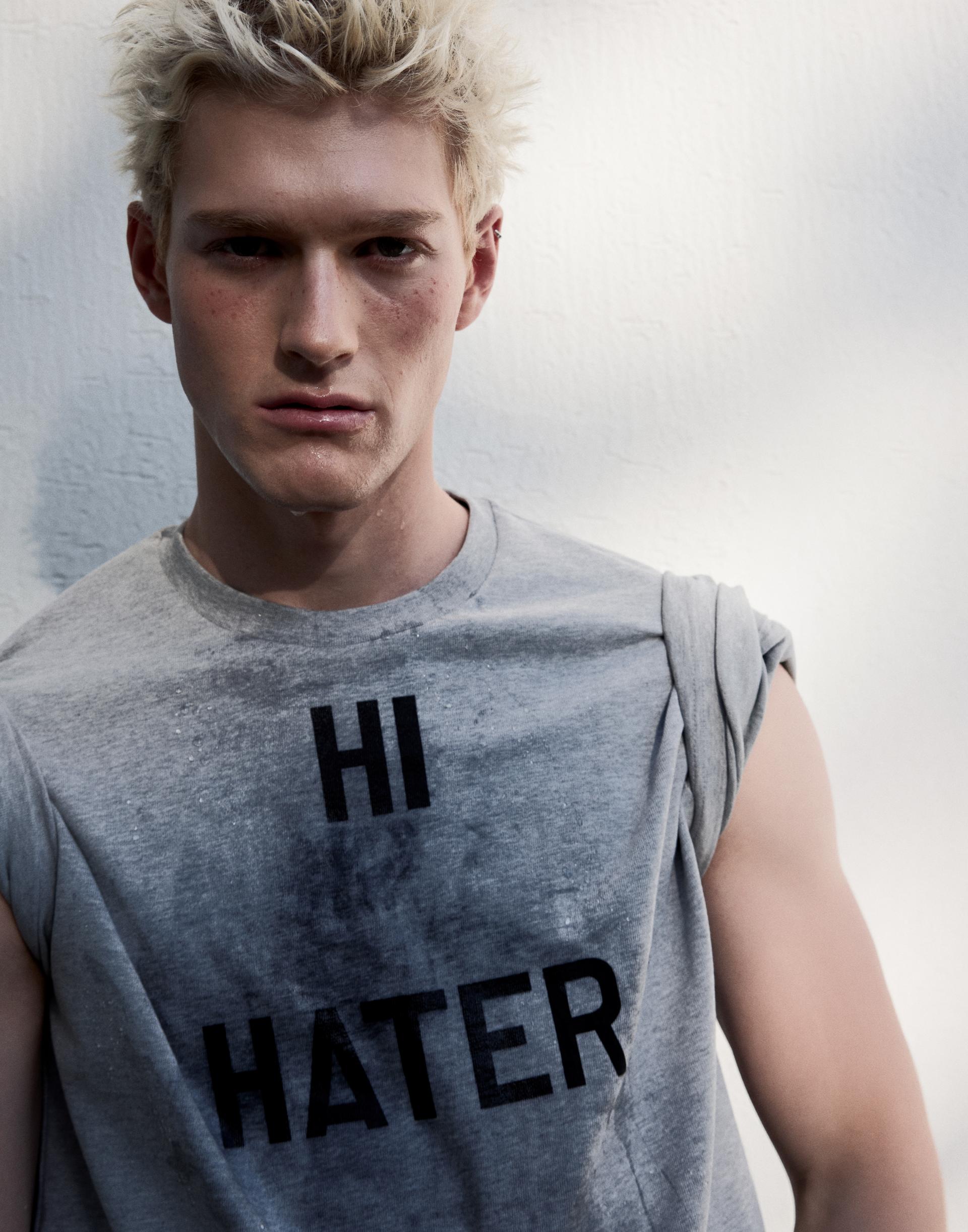 [MOOMYUNG] "HI HATER, BYE HATER" T-SHIRT (GREY)