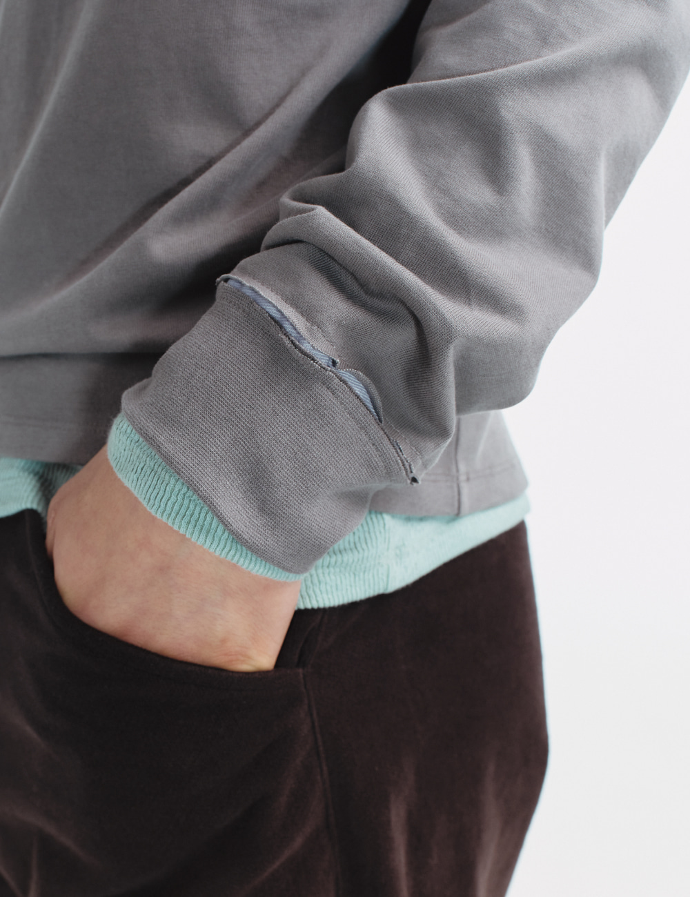 [GEN:RE] Pivot Tape Polo Shirt Navy Grey
