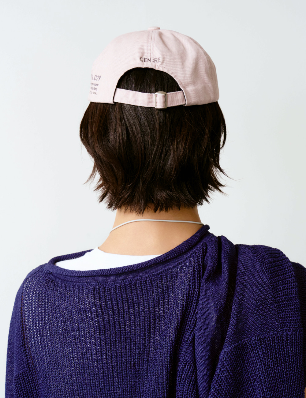 [GEN:RE] Play Homage Washed Ball Cap Light Pink