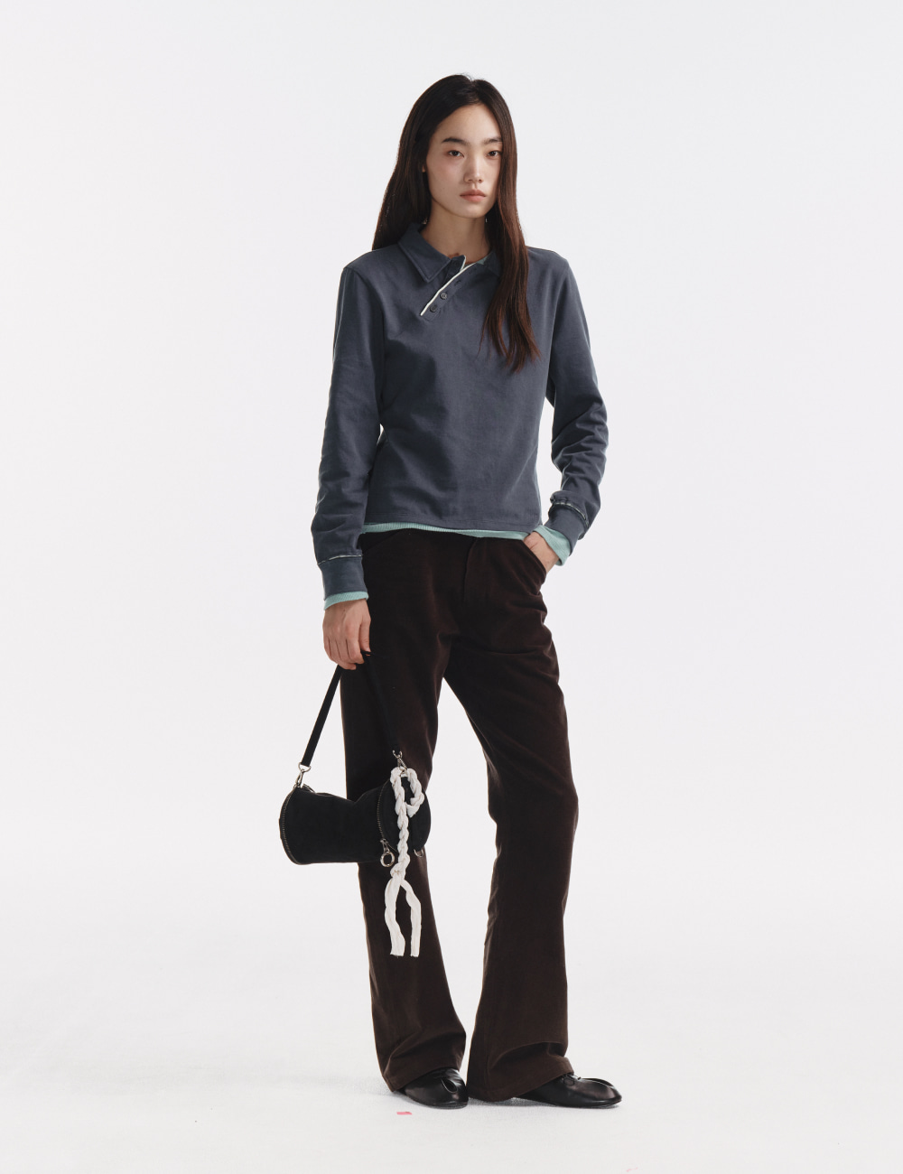 [GEN:RE] Archive Trouser Round Bag Black