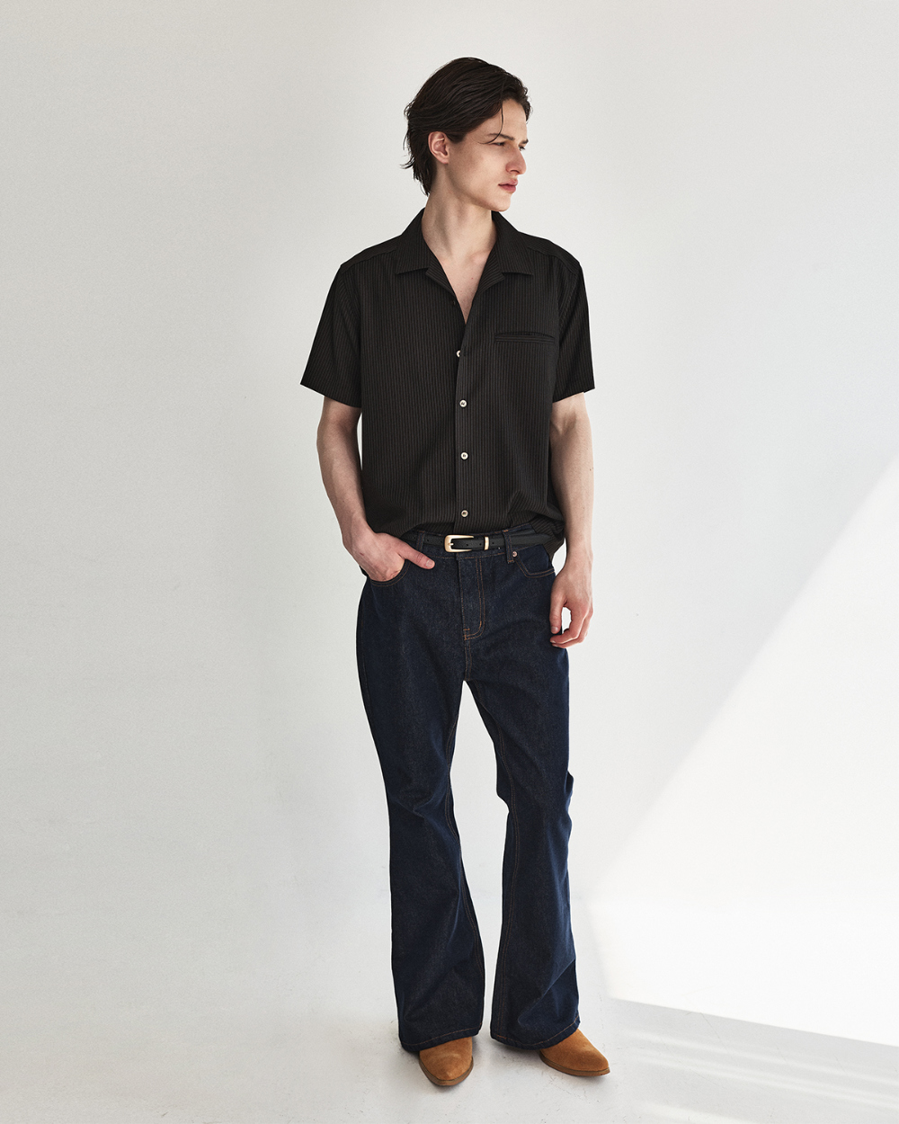 [kineto] Classic Selvedge Flare Denim Pants_Indigo Blue