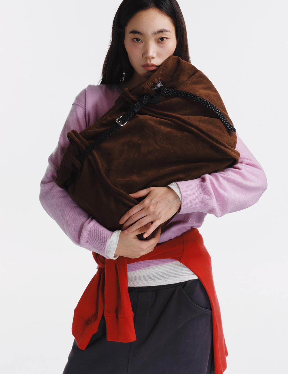 [GEN:RE] Archive Trouser Leather Bag Brown