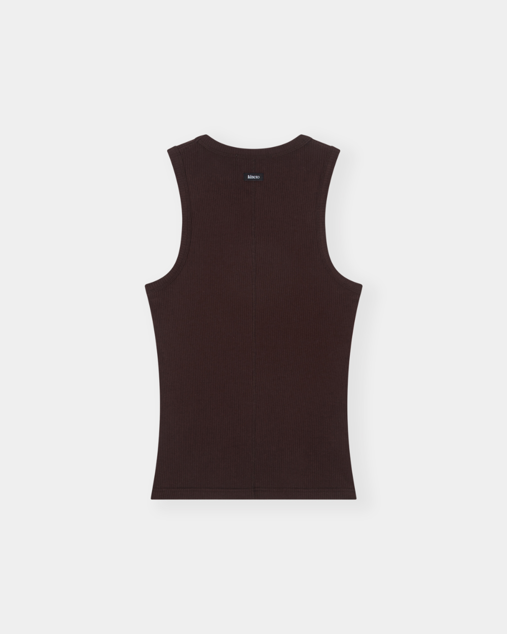 [kineto] Sleek Ribbed Sleeveless Top_Brown