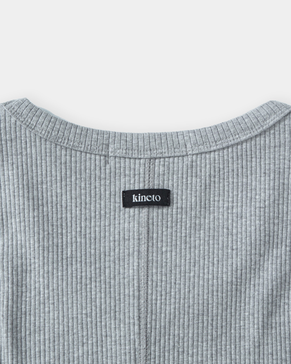 [kineto] Sleek Ribbed Sleeveless Top_Melange Grey