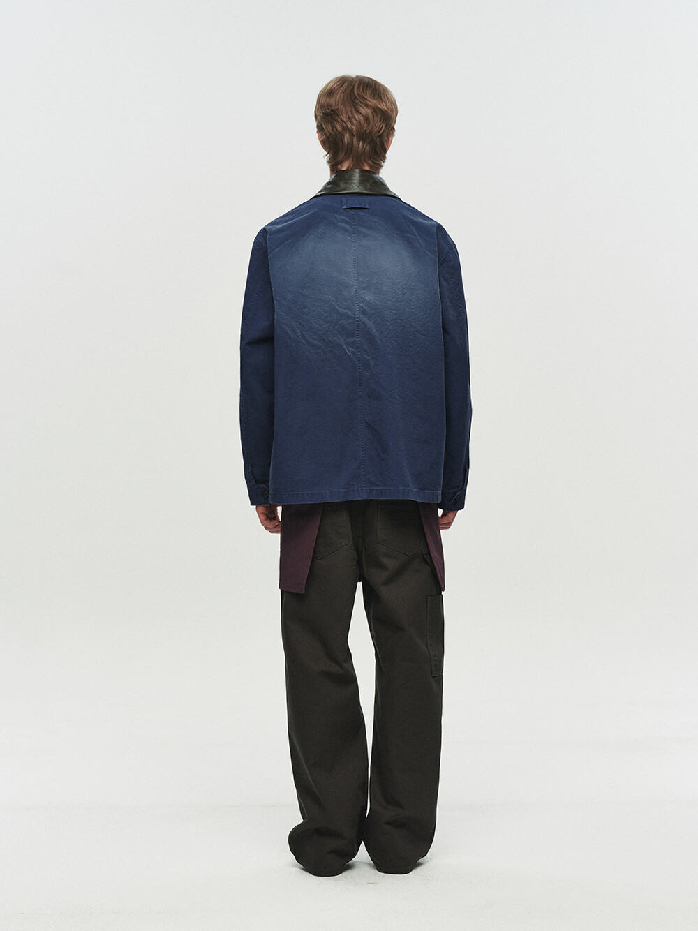 [HEUTE] CONTRAST COLLAR FIELD JACKET (NAVY)