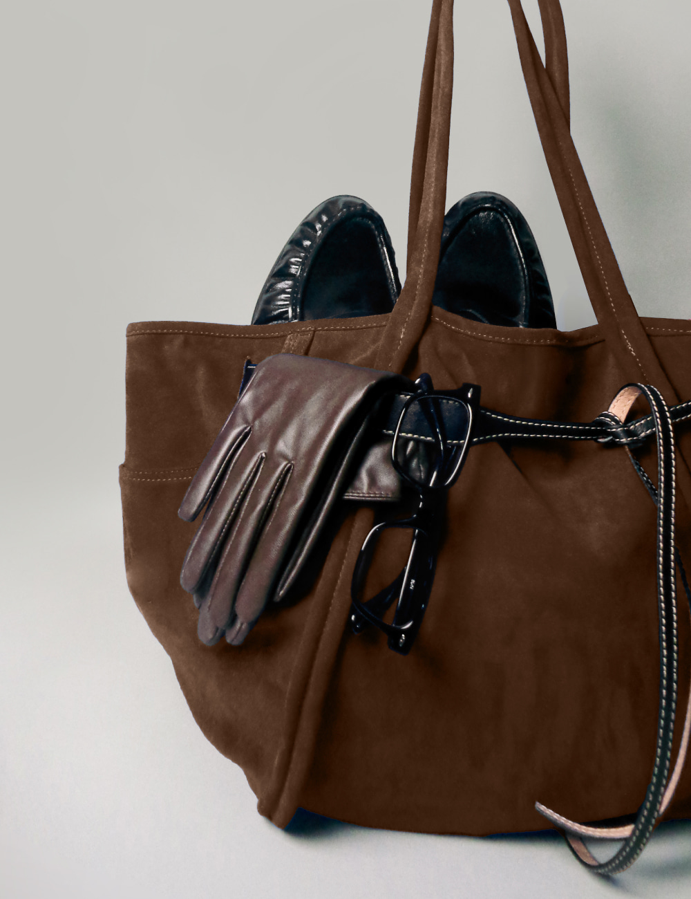 [GEN:RE] Archive Trouser Leather Bag Brown