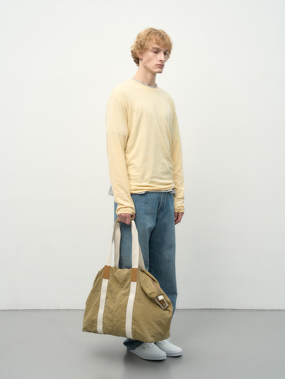 [AFTER PRAY] 울 블렌디드 롱 슬리브 티셔츠 레몬