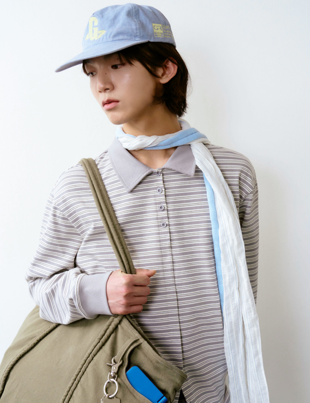 [GEN:RE] Play Homage Washed Ball Cap Sky Blue