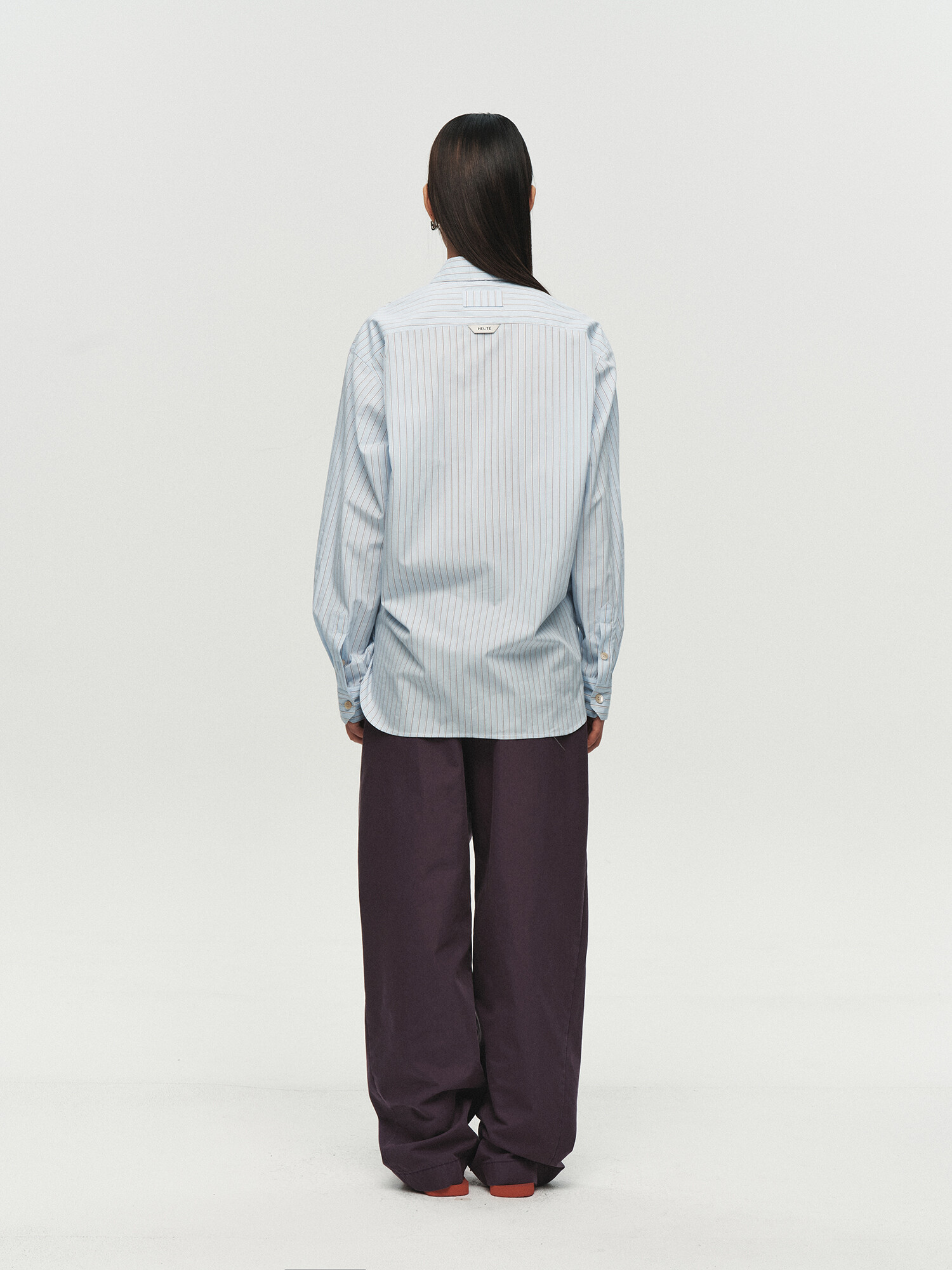 [HEUTE] CURVE LINE WIDE PANTS (PURPLE)