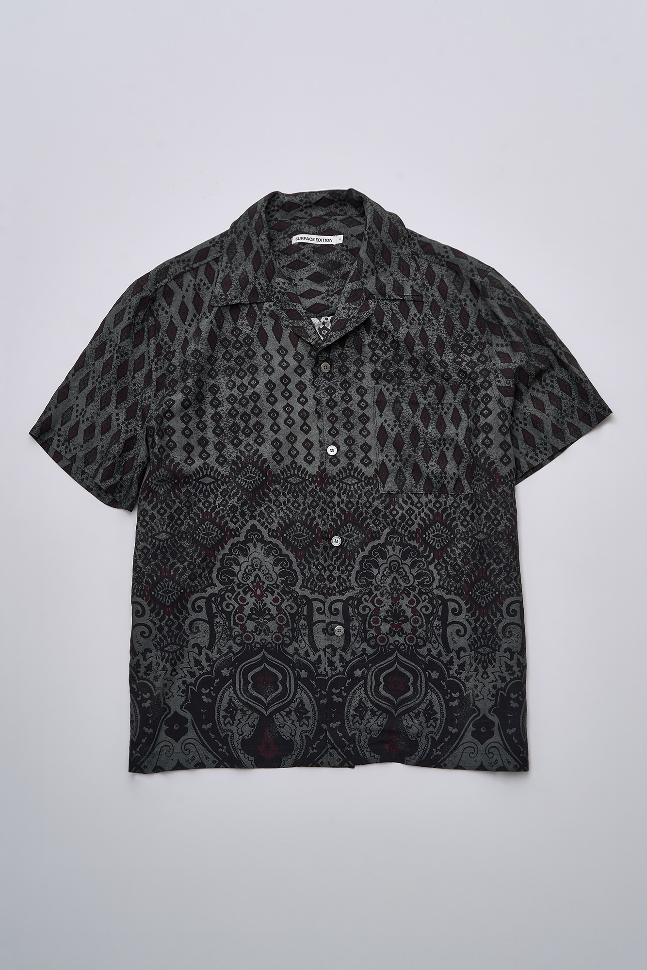 [SURFACE EDITION] FULL PRINT SHORT SLEEVE SHIRT GRAY