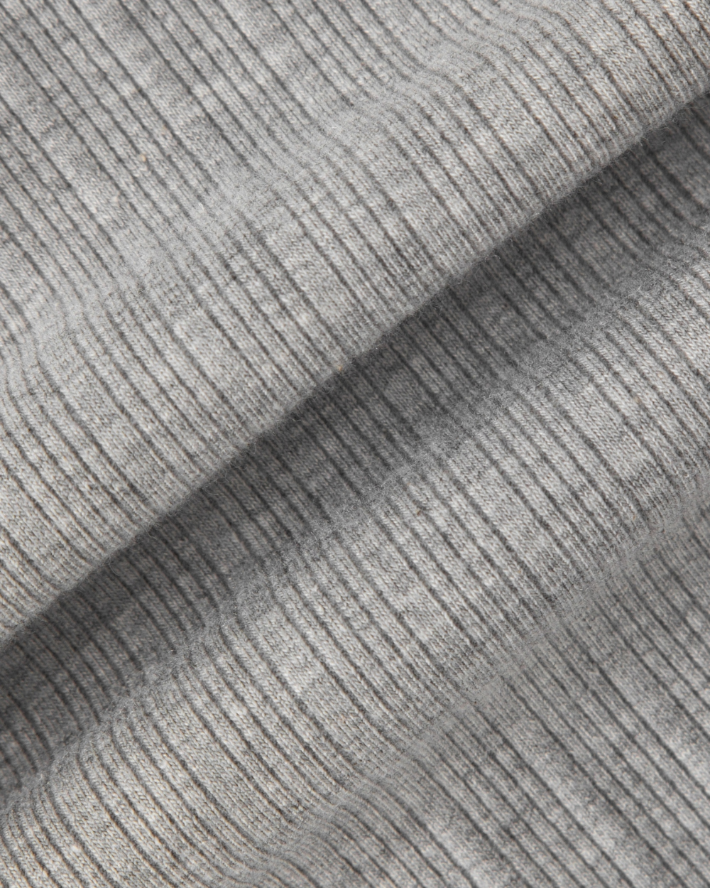 [kineto] Fine Cotton Ribbed Henley Top_Grey